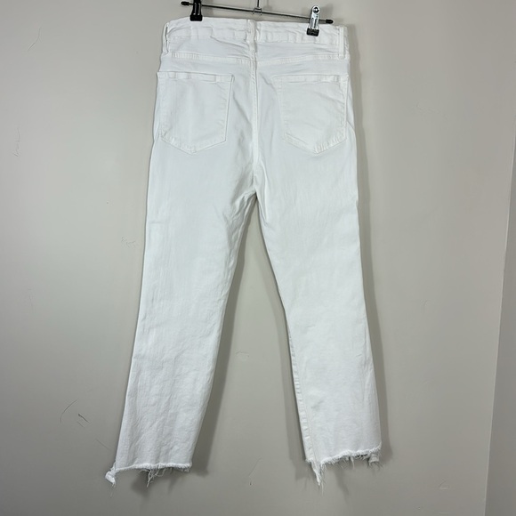 Frame White Le Crop Frayed Hem Jeans 28 - Picture 5 of 8